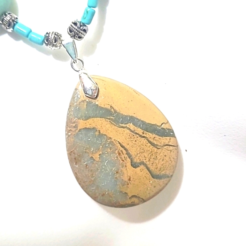 20" Necklace Natural African opal imperial jasper lobster claw clasp NEW